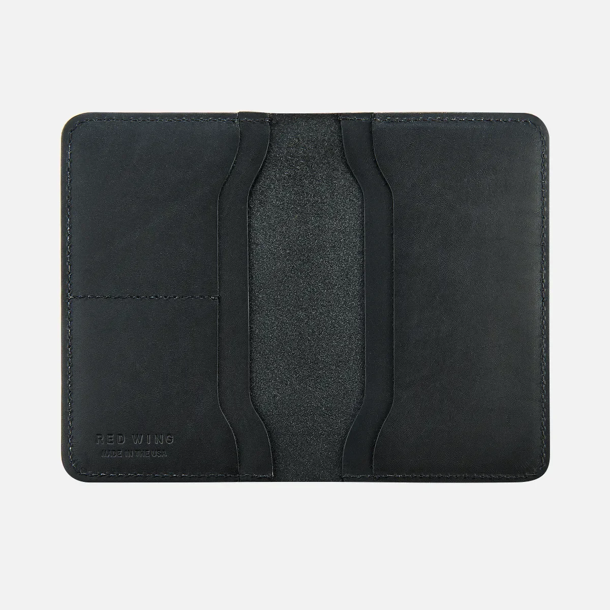 Passport-Geldbörse – Unisex-Geldbörse aus schwarzem Frontier-Leder