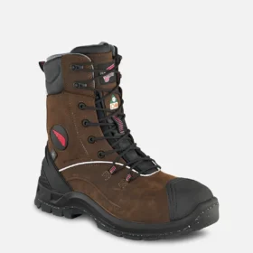 PetroKing Herren-Sicherheitsstiefel mit Schutz vor elektrischen Gefahren, Durchstichfestigkeit, Wasserdichtheit und Gefütterung, 8 Zoll, mit Sicherheitsschuhen