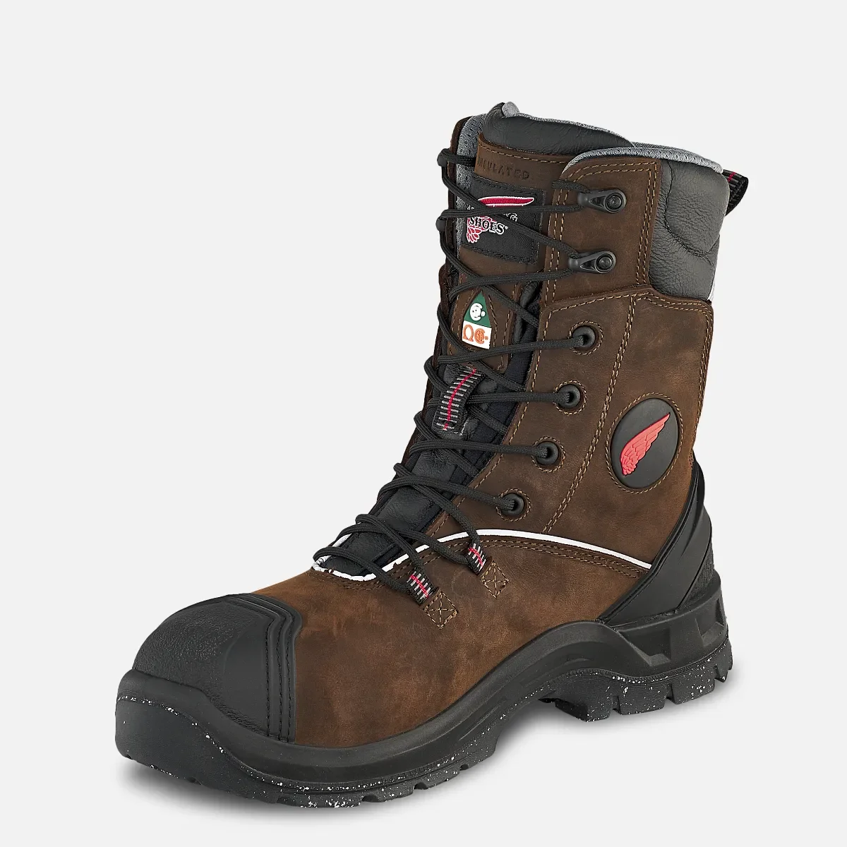 PetroKing Herren-Sicherheitsstiefel mit Schutz vor elektrischen Gefahren, Durchstichfestigkeit, Wasserdichtheit und Gefütterung, 8 Zoll, mit Sicherheitsschuhen