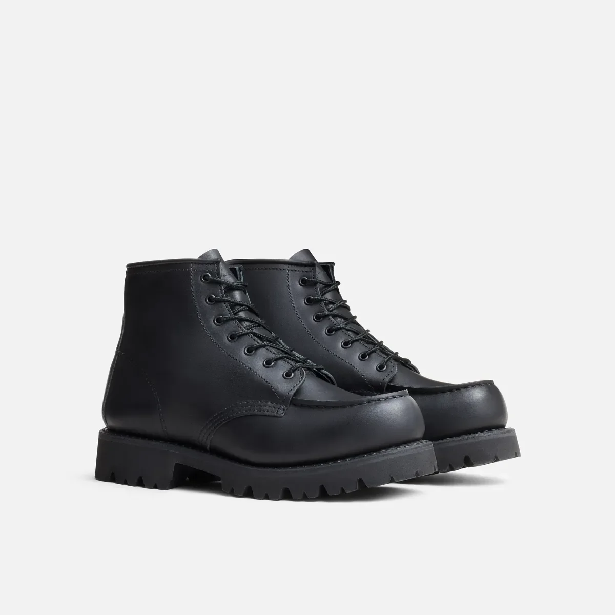 Porter Moc Damen-Stiefel aus schwarzem „Boundary“-Leder