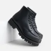 Porter Moc Damen-Stiefel aus schwarzem „Boundary“-Leder