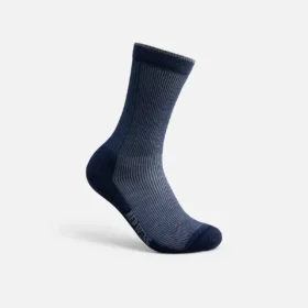 Premium Arbeit – Leichte Unisex-Crew-Socken aus Merinowollmischung in Marineblau