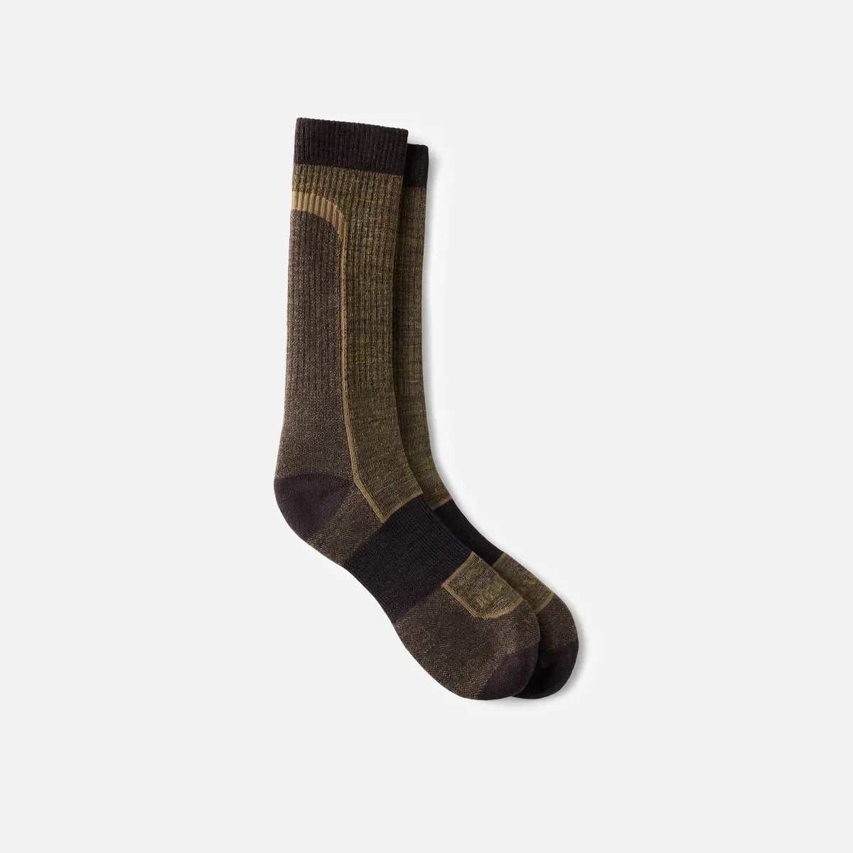 Premium Safety Light Weight Crew Unisex-Socken aus Merinowollmischung in Braun