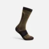Premium Safety Light Weight Crew Unisex-Socken aus Merinowollmischung in Braun