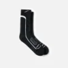 Premium-Sicherheitssocken für Damen, leicht, 3/4-Socken aus Merinowollmischung in Schwarz und Grau