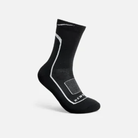 Premium-Sicherheitssocken für Damen, leicht, 3/4-Socken aus Merinowollmischung in Schwarz und Grau