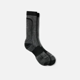 Premium-Sicherheitssocken für Damen, leicht, Crew-Socken, Unisex, aus Merinowollmischung, in Schwarz