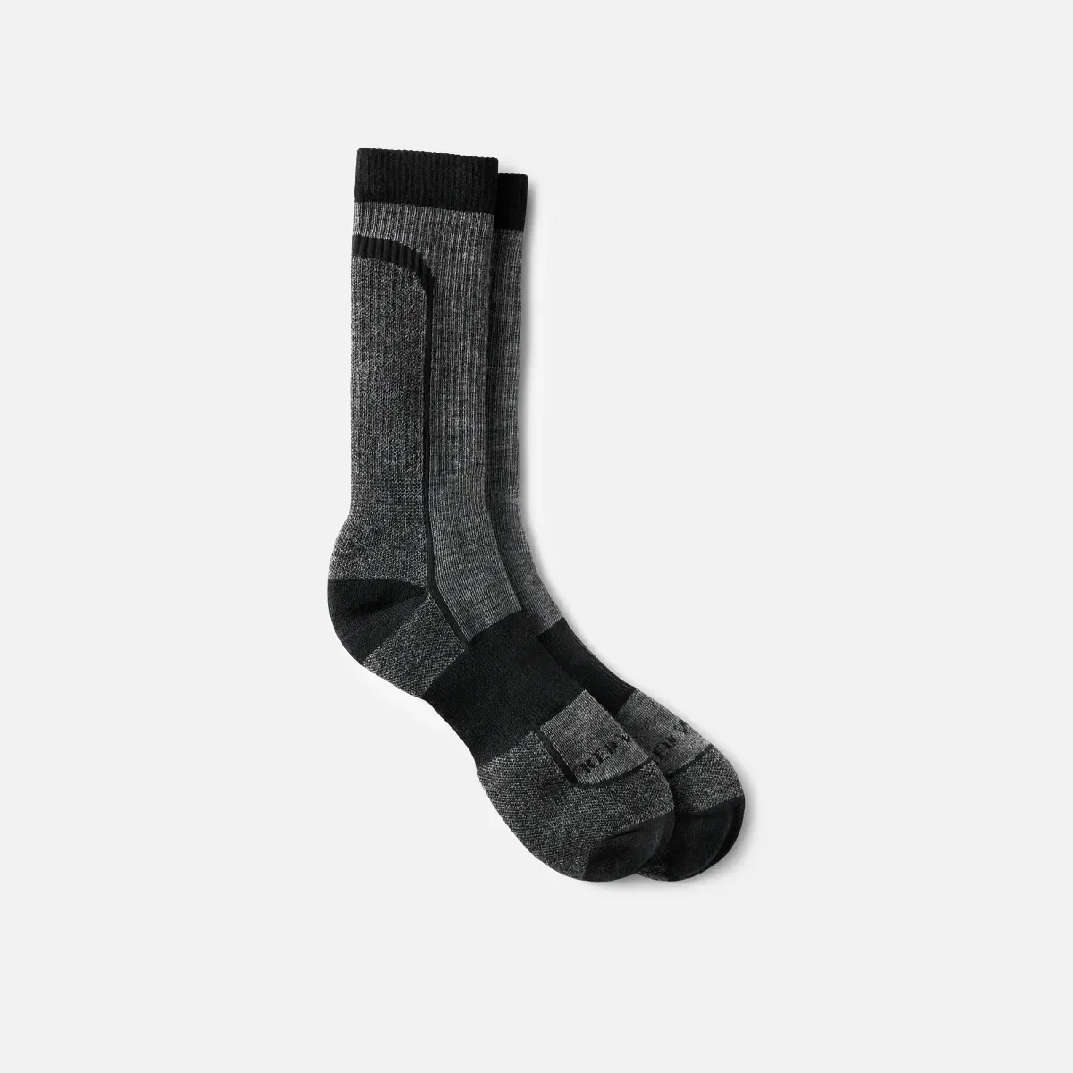 Premium-Sicherheitssocken für Damen, leicht, Crew-Socken, Unisex, aus Merinowollmischung, in Schwarz