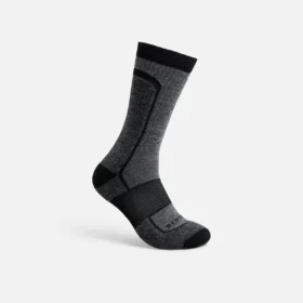 Premium-Sicherheitssocken für Damen, leicht, Crew-Socken, Unisex, aus Merinowollmischung, in Schwarz