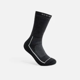 Premium-Sicherheitssocken, mittelschwer, Unisex-Crew-Socken aus Merinowollmischung in Schwarz