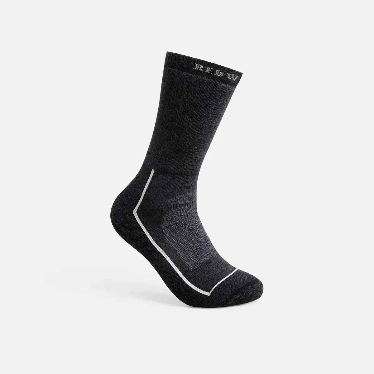 Premium-Sicherheitssocken, mittelschwer, Unisex-Crew-Socken aus Merinowollmischung in Schwarz