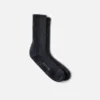 Premium Socken für die Arbeit – Unisex-Crew-Socken aus Merinowollmischung in Schwarz