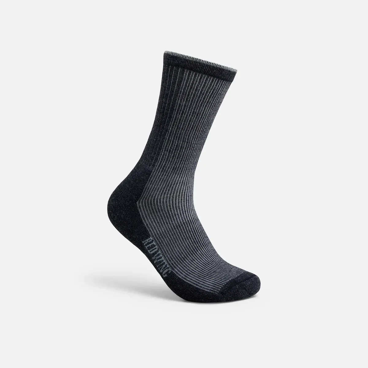 Premium Socken für die Arbeit – Unisex-Crew-Socken aus Merinowollmischung in Schwarz