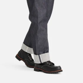 Roughneck Herrenstiefel aus schwarzem „Oil Slick“-Leder