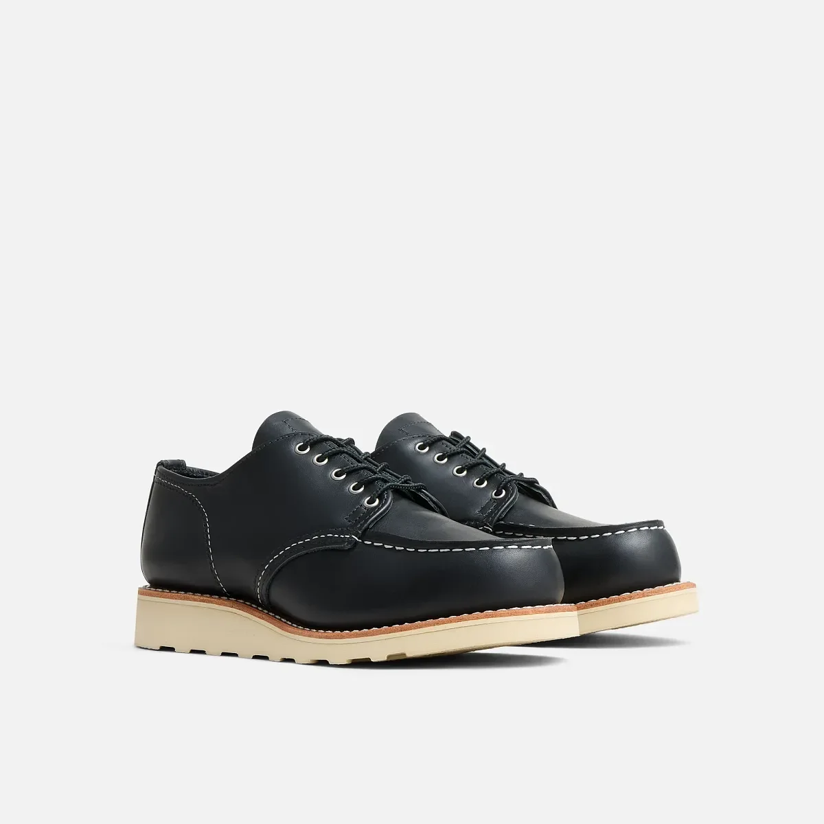 Shop Moc Oxford Damen-Shop-Moc-Oxford aus schwarzem Boundary-Leder