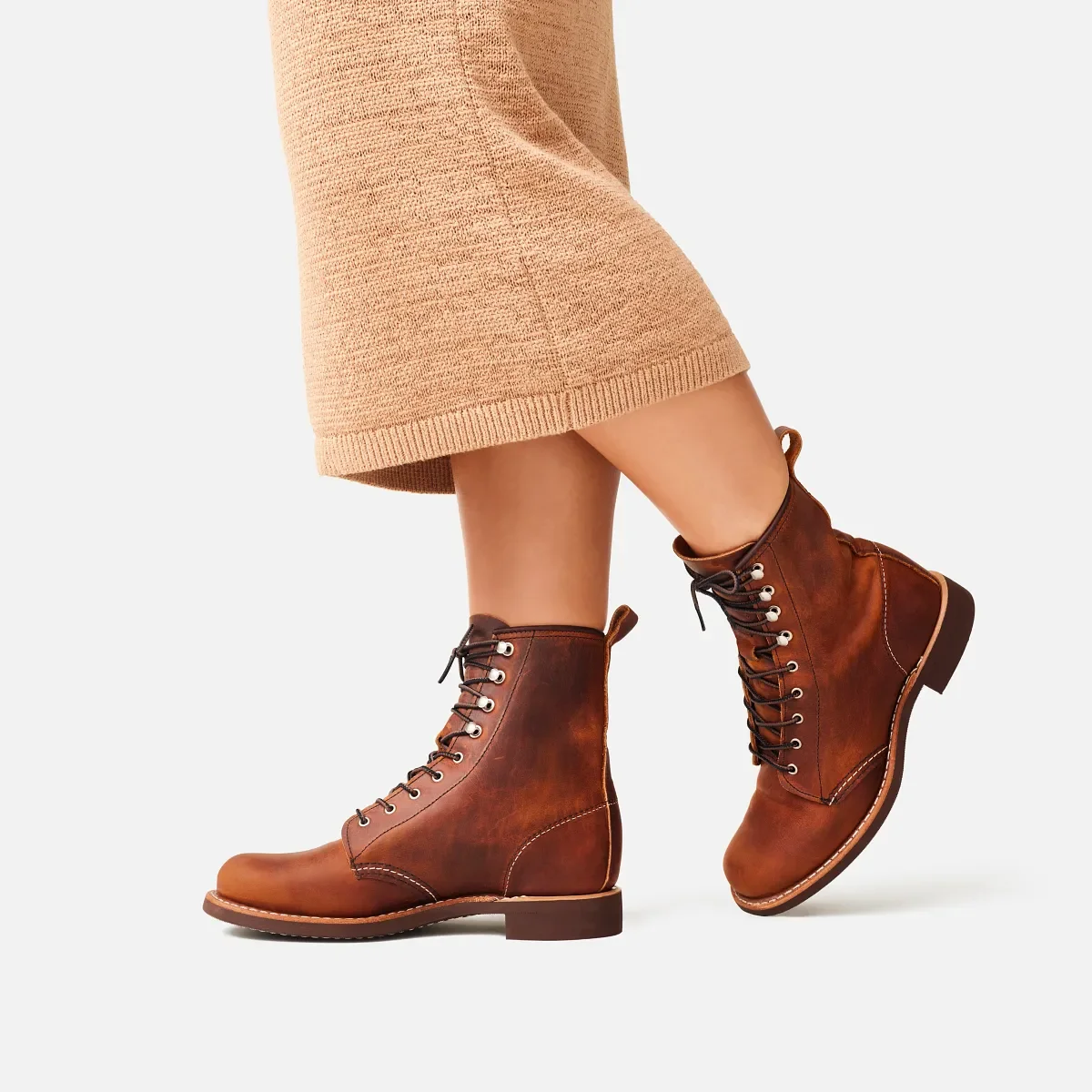 Silversmith Damen-Kurzstiefel aus „Copper Rough & Tough“-Leder