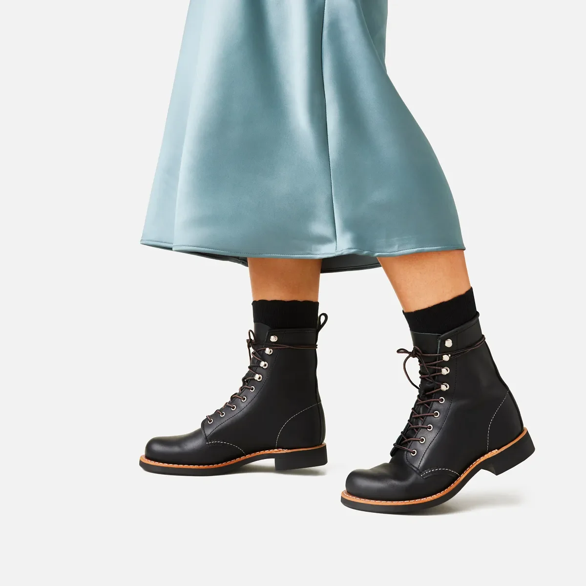 Silversmith Damen-Kurzstiefel aus schwarzem Boundary-Leder