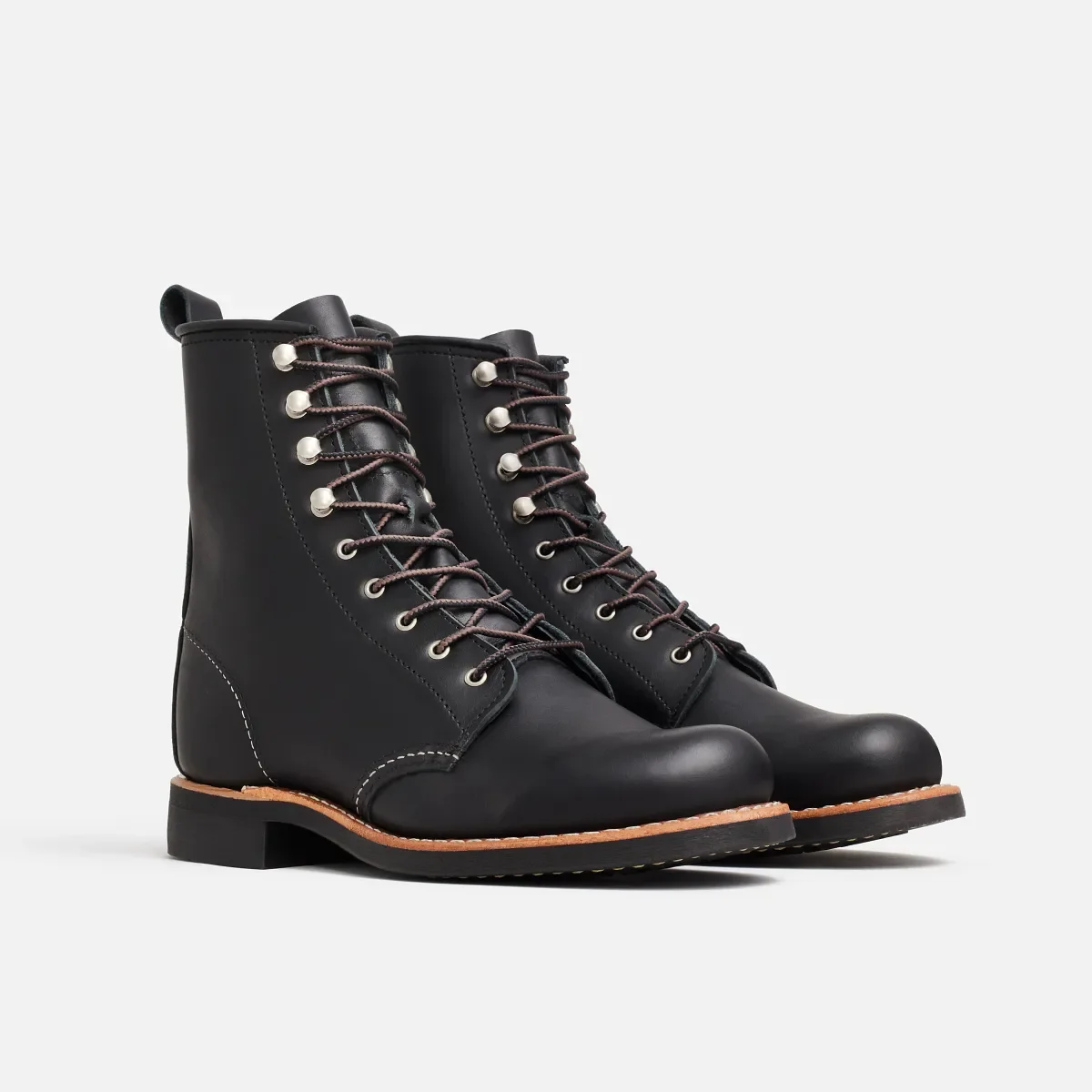 Silversmith Damen-Kurzstiefel aus schwarzem Boundary-Leder