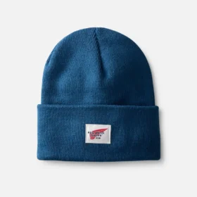 Strickmütze mit Logo – Unisex-Strickmütze in Blau