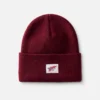 Strickmütze mit Logo – Unisex-Strickmütze in Burgunderrot