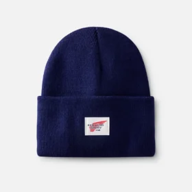 Strickmütze mit Logo – Unisex-Strickmütze in Marineblau