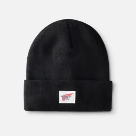 Strickmütze mit Logo – Unisex-Strickmütze in Schwarz