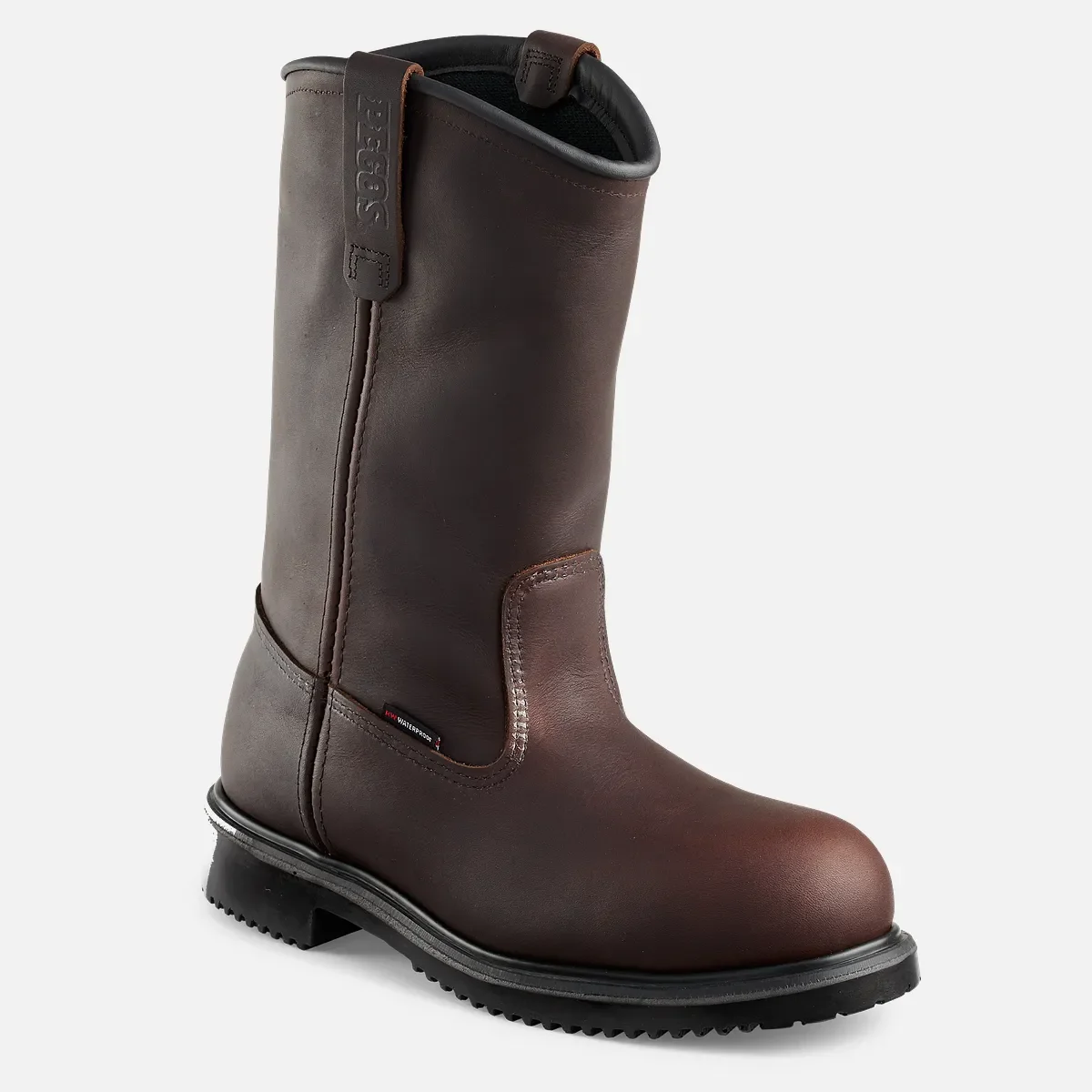 Supersole® Herren-Pull-On-Stiefel mit Sicherheitsschuhen, 11 Zoll, Wasserdicht