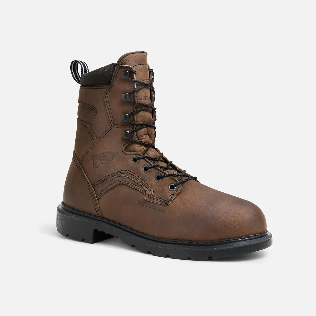Supersole® Herren-Stiefel, 8 Zoll, wasserdicht, mit Sicherheitsschuhen und Mittelfußschutz