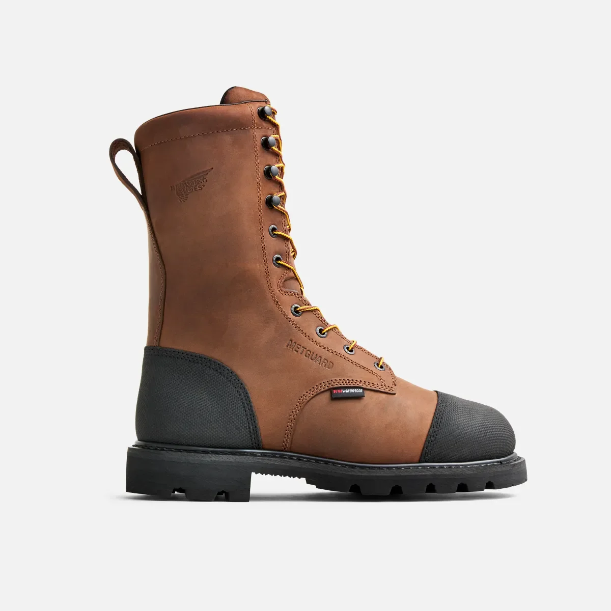 TruWelt Herren-Stiefel mit 10-Zoll-Schaft, wasserdicht, Sicherheitsschuhe und Mittelfußschutz