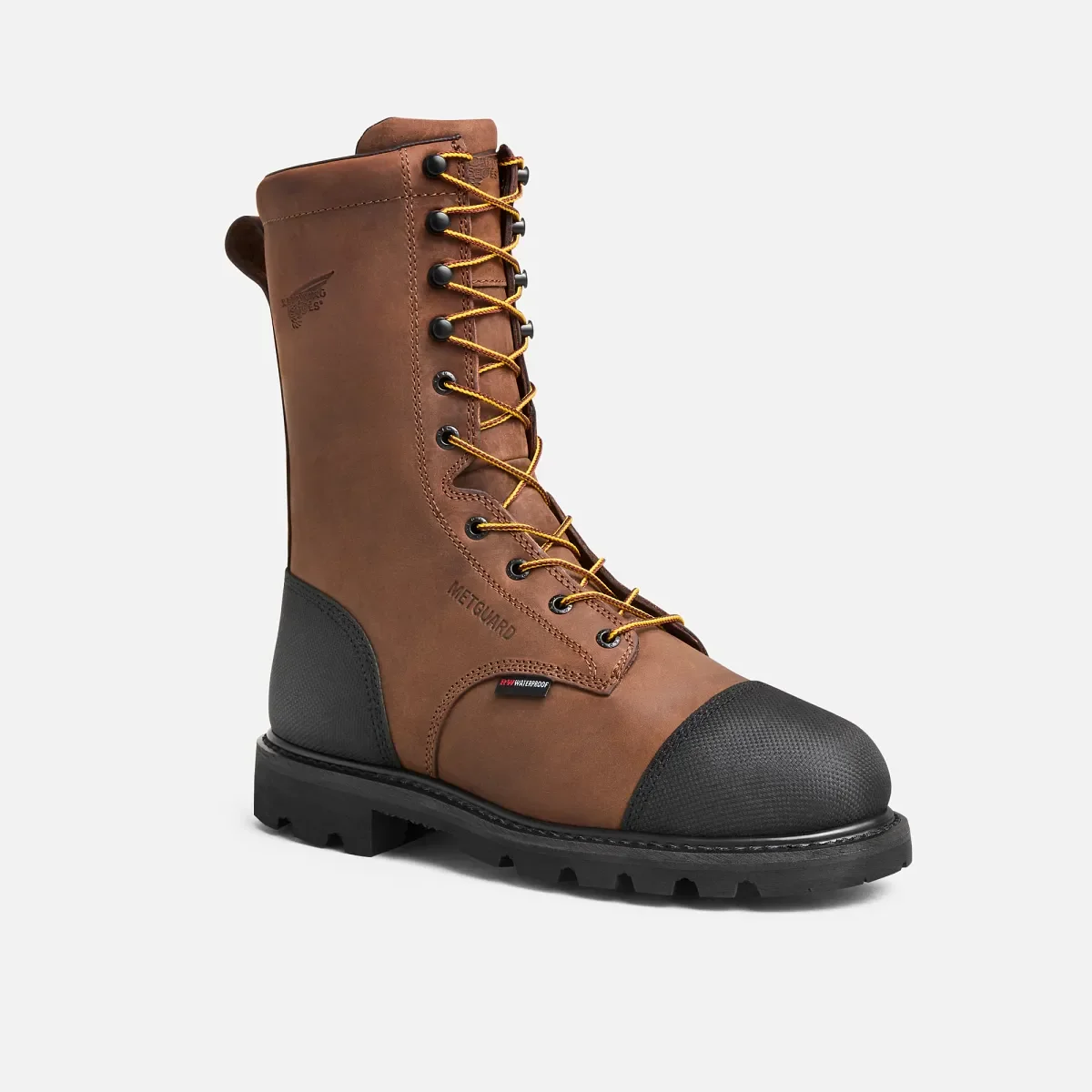 TruWelt Herren-Stiefel mit 10-Zoll-Schaft, wasserdicht, Sicherheitsschuhe und Mittelfußschutz