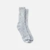 Unisex-Crew-Socken aus Baumwollmischung im Ragg-Look in den Farben Carolina-Blau/Marineblau/Weiß aus Baumwollmischung