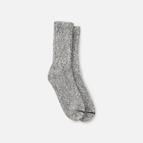 Unisex-Crew-Socken aus Baumwollmischung im Ragg-Look in Schwarz/Weiß