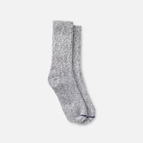 Unisex-Ragg-Crew-Socken aus Baumwollmischung in Marineblau/Weiß