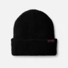 Waffelstrick-Mütze Unisex-Mütze aus Waffelstrick in Schwarz