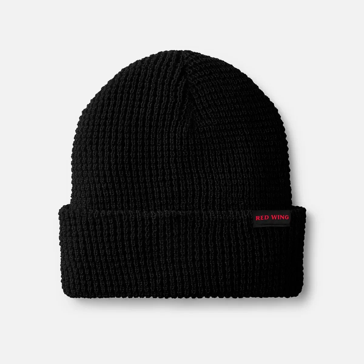 Waffelstrick-Mütze Unisex-Mütze aus Waffelstrick in Schwarz