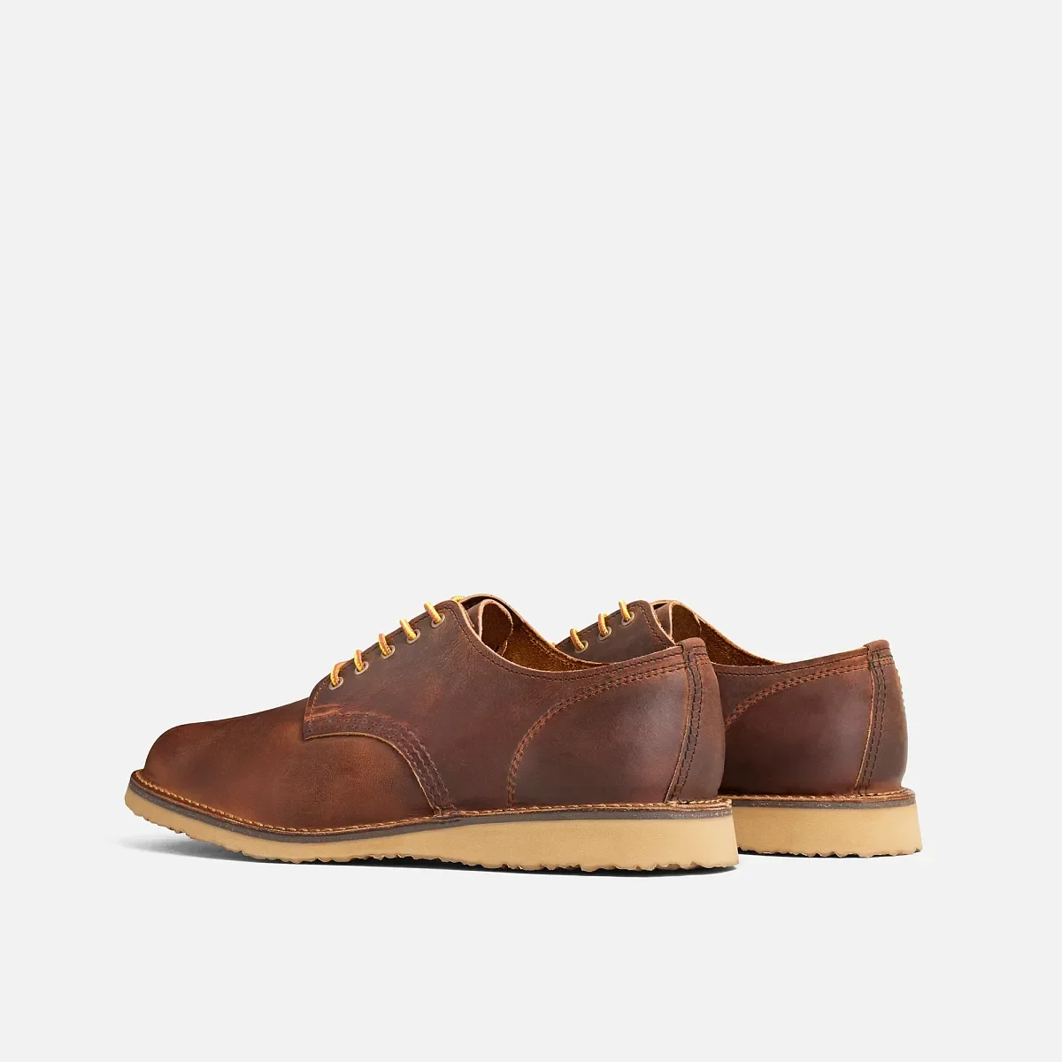 Weekender Oxford – Herren-Oxford aus kupferfarbenem „Rough & Tough“-Leder