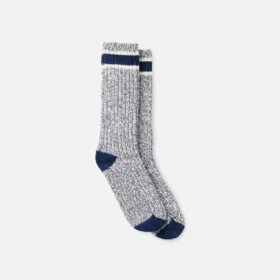 Wollmischung Ragg Crew Unisex-Socken aus Wollmischung im Ragg-Stil in Schiefergrau/Marineblau
